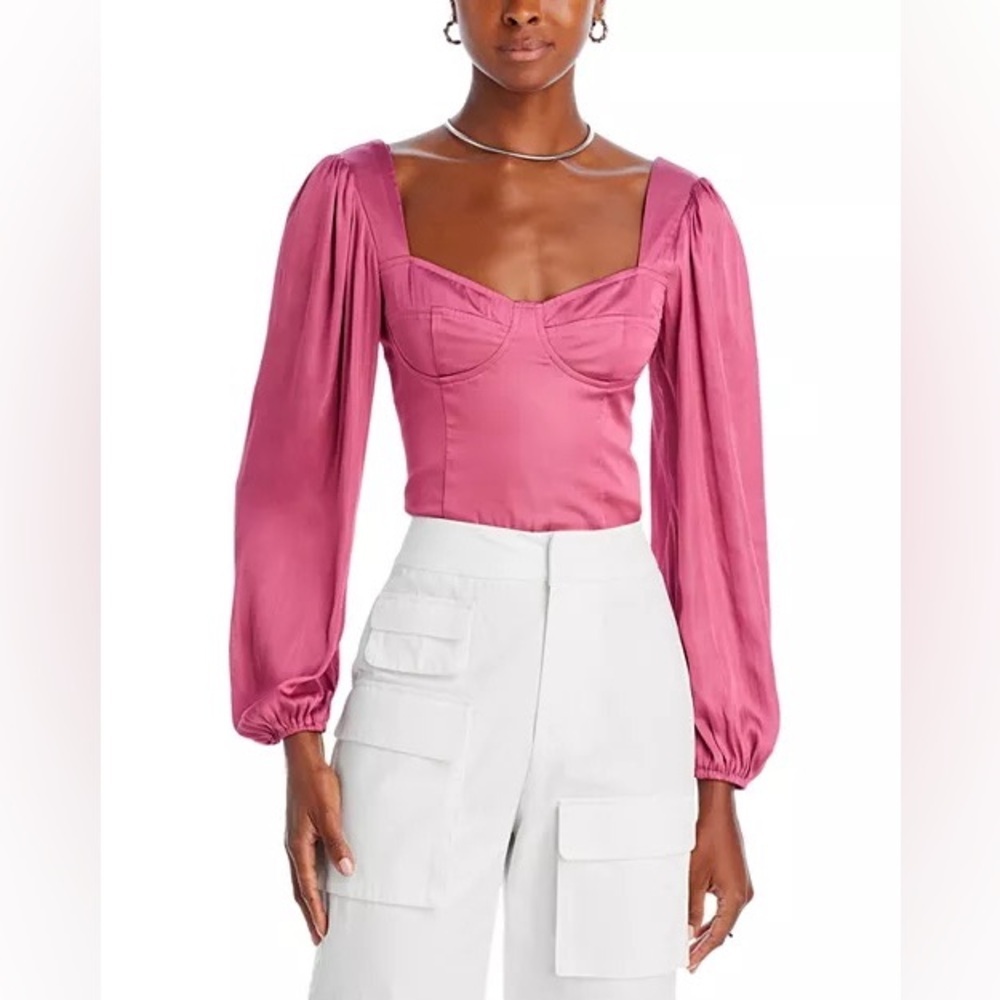 AQUA Satin Corset Top
